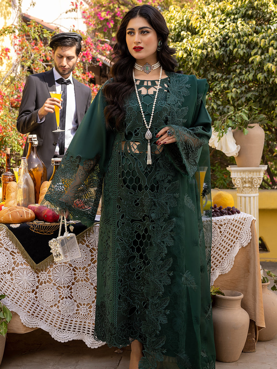 BIN ILYAS GREEN LUXURY LAWN COLLECTION | TOP PAKISTANI DRESS BY SHAEBIZ|