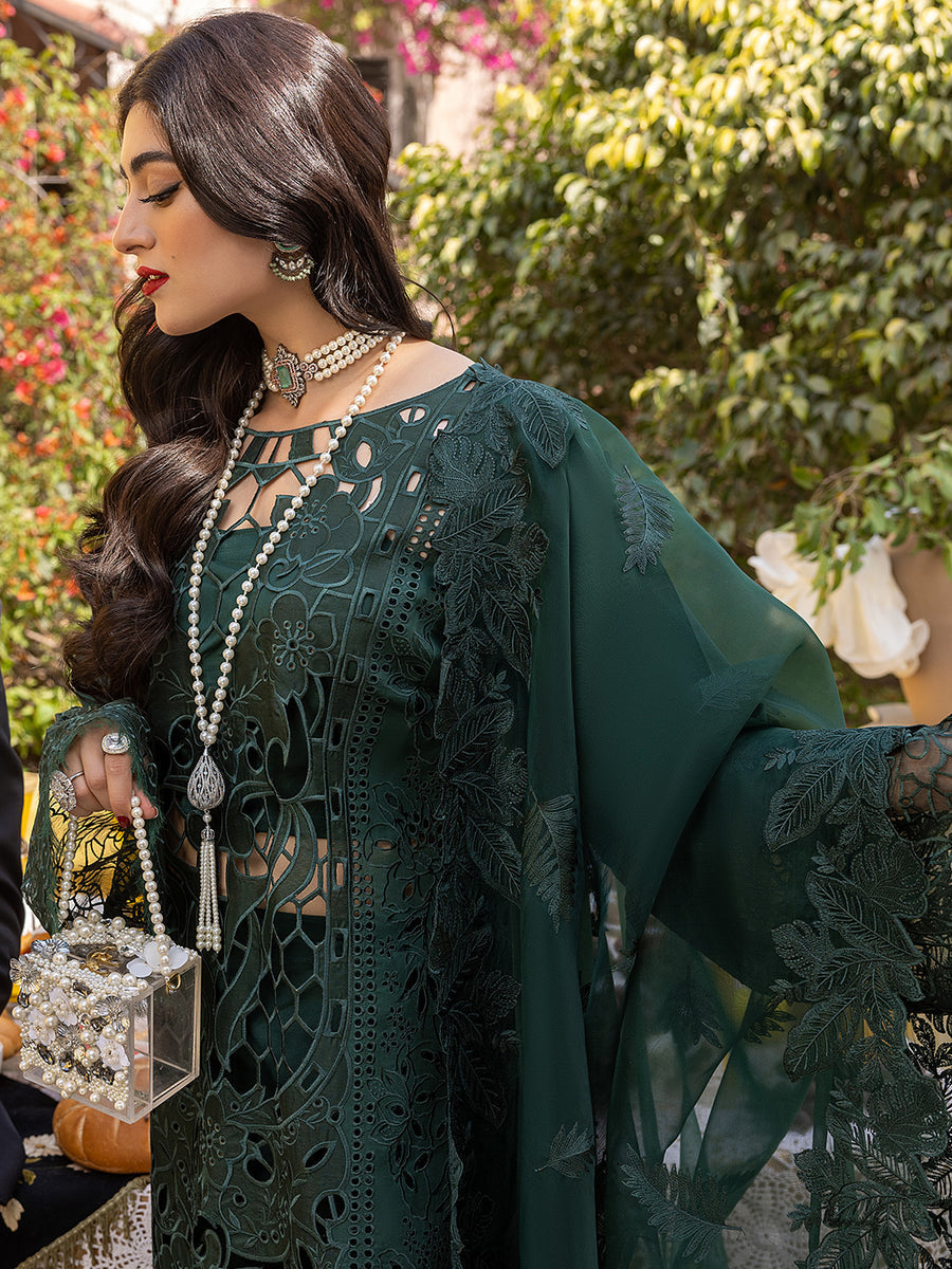 BIN ILYAS GREEN LUXURY LAWN COLLECTION | TOP PAKISTANI DRESS BY SHAEBIZ|