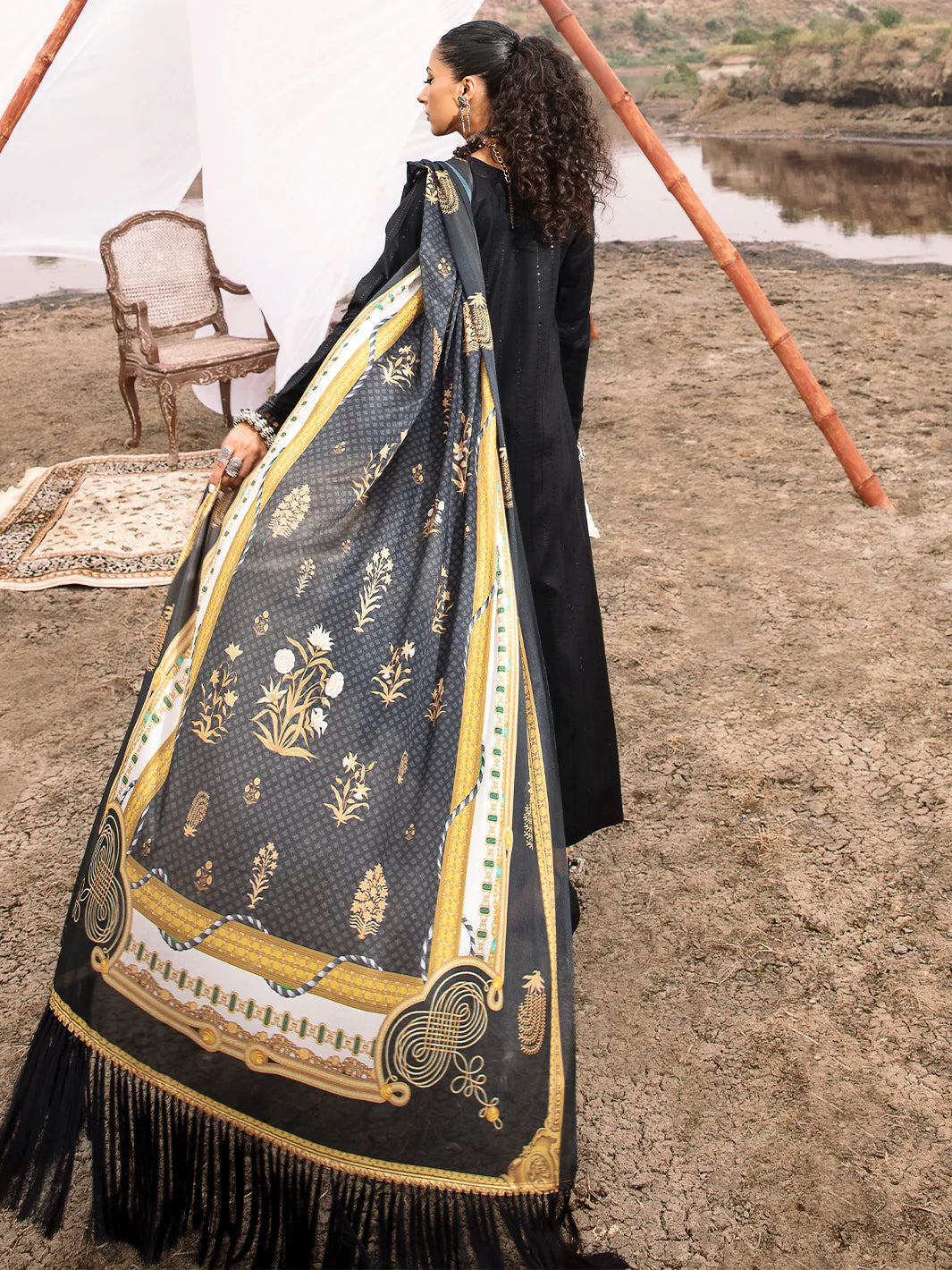 BIN ILYAS MEM SAHAB BLACK LAWN COLLECTION BY SAHIBA| TOP PAKISTANI DRESS BY SHAEBIZ|