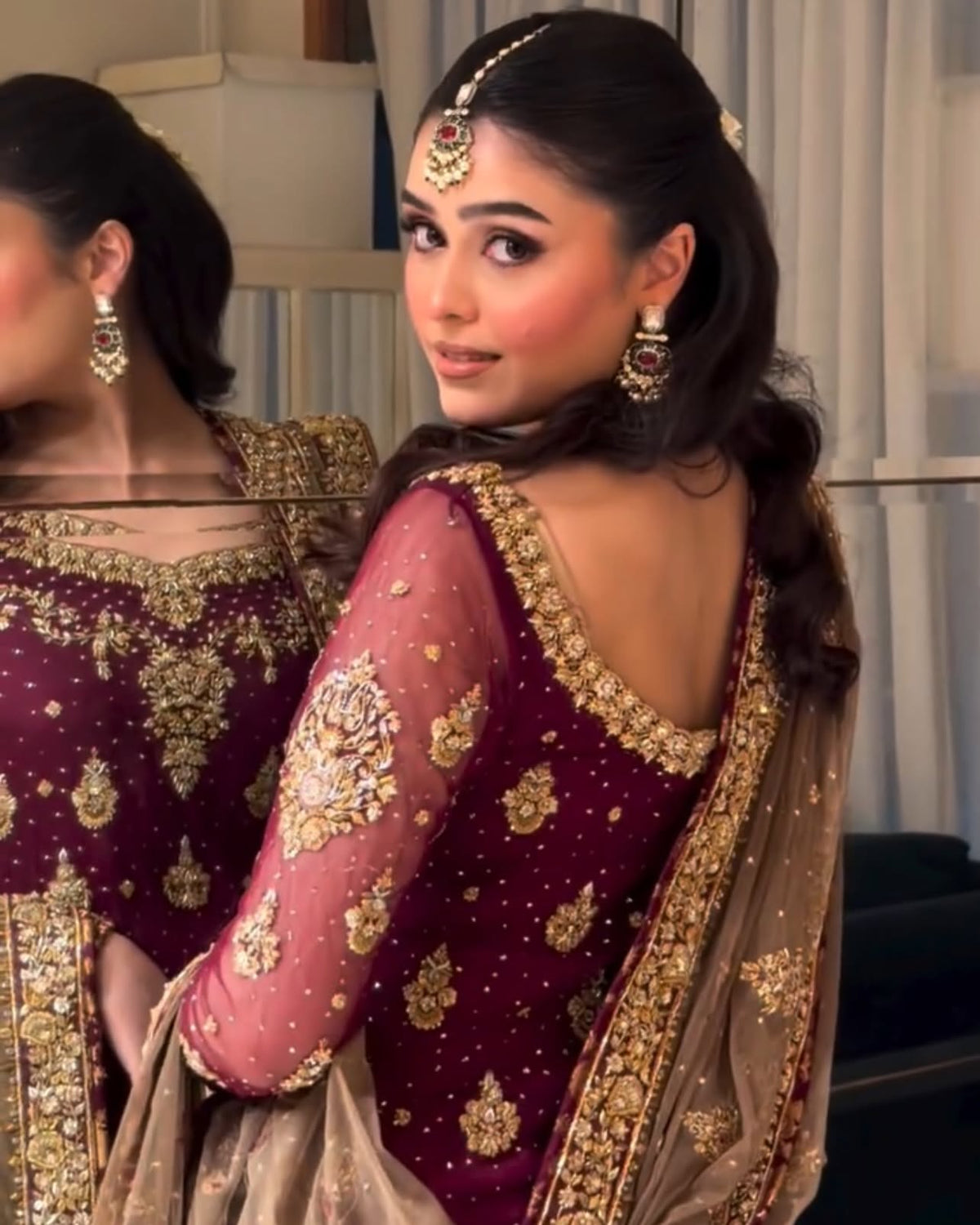 HARIS SHAKEEL LUXURY BRIDAL COLLECTION| UNSTITCHED 3 PCS BY SHAEBIZ