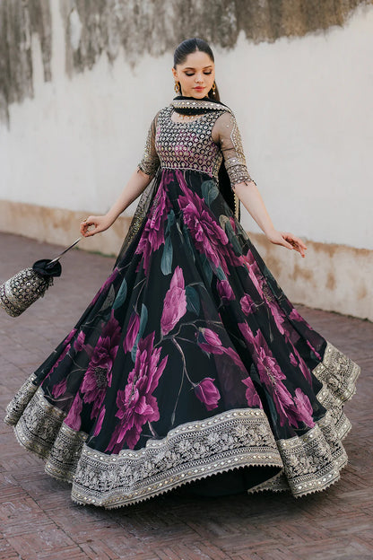 IZNIK GHILABI BLACK LUXURY CHIFFON COLLECTION| LATEST PARTY WEAR| TOP PAKISTANI DRESS BY SHAEBIZ