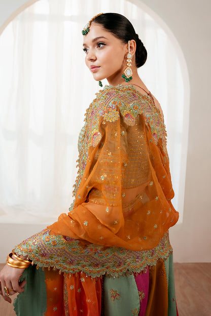 BAROQUE LATEST MULTI BRIDAL 3 SILK MAXI| UNSTITCHED WEDDING EDITION| TOP PAKISTANI DRESS BY SHAEBIZ