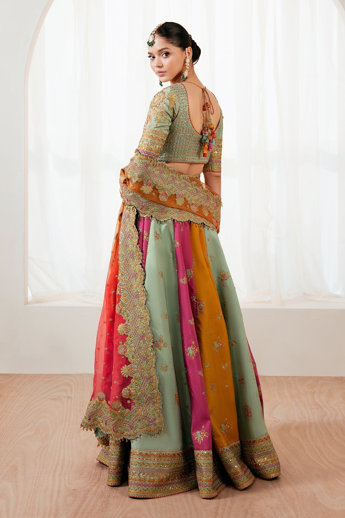 BAROQUE LATEST MULTI BRIDAL 3 SILK MAXI| UNSTITCHED WEDDING EDITION| TOP PAKISTANI DRESS BY SHAEBIZ