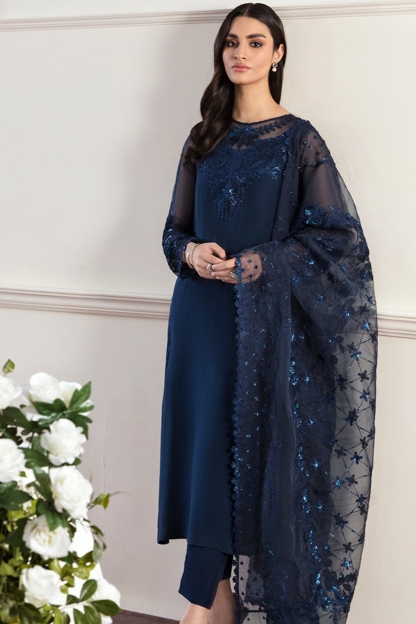 BAROQUE NEW LUXURY CHIFFON WITH HEAVY SEQUENCE EMBROIDERY| UNSTITCHED PARTY WEAR BY SHAEBIZ