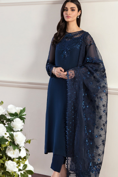 BAROQUE NEW LUXURY CHIFFON WITH HEAVY SEQUENCE EMBROIDERY| UNSTITCHED PARTY WEAR BY SHAEBIZ
