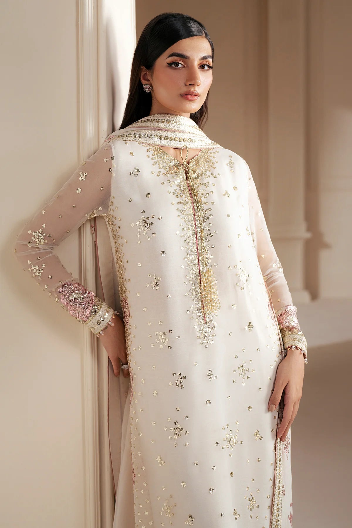 JAZMIN CHIFFON WEDDING FORMALS| UNSTITCHED MASTER REPLICA|TOP PAKISTANI DRESS BY SHAEBIZ