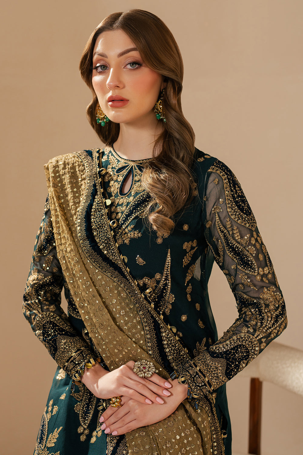 JAZMIN EMBROIDERED CHIFFON DRESS| UNSTITCHED 3 PCS BY SHAEBIZ