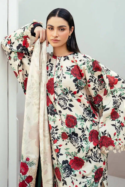 BAROQUE LATEST DIGITAL PRINTED LAWN COLLECTION| UNSTITCHED EID COLLECTION| TOP PAKISTANI DRESS BY SHAEBIZ