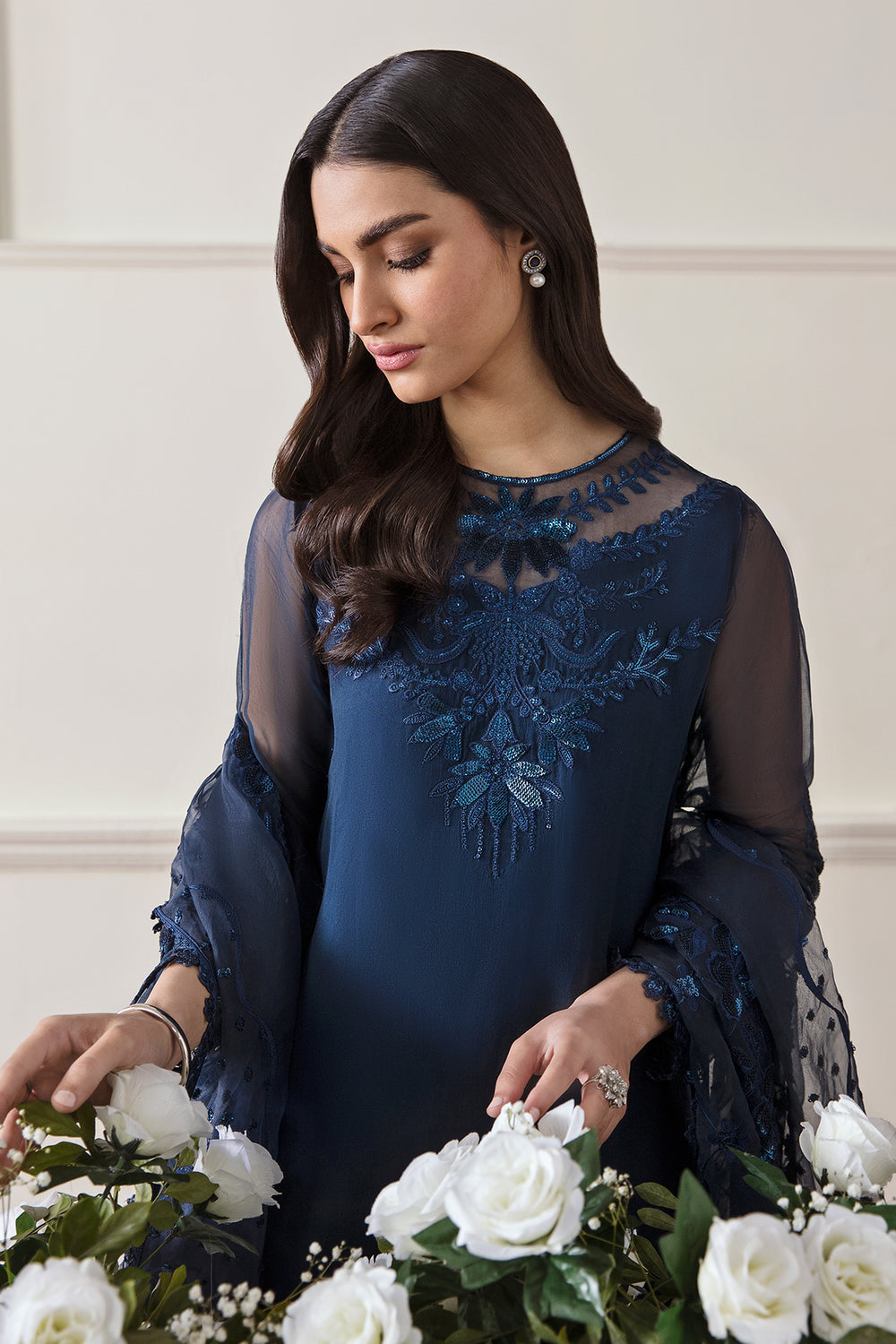 BAROQUE NEW LUXURY CHIFFON WITH HEAVY SEQUENCE EMBROIDERY| UNSTITCHED PARTY WEAR BY SHAEBIZ