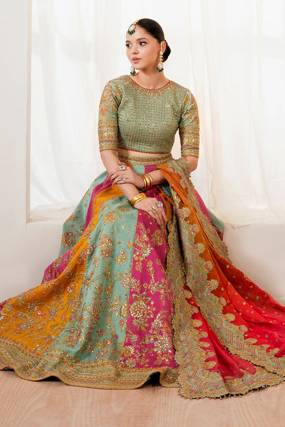 BAROQUE LATEST MULTI BRIDAL 3 SILK MAXI| UNSTITCHED WEDDING EDITION| TOP PAKISTANI DRESS BY SHAEBIZ