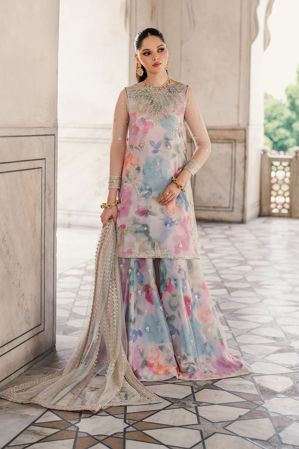 IZNIK MULTI DIGITAL PRINTED LAWN COLLECTION| UNSTITCHED PARTY WEAR| TOP PAKISTANI DRESS BY SHAEBIZ