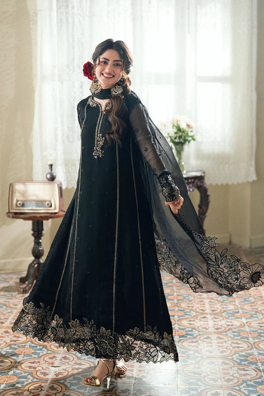 SAJAL ALY BLACK CHIFFON DRESS| AZURE 2026 LATEST COLLECTION BY SHAEBIZ