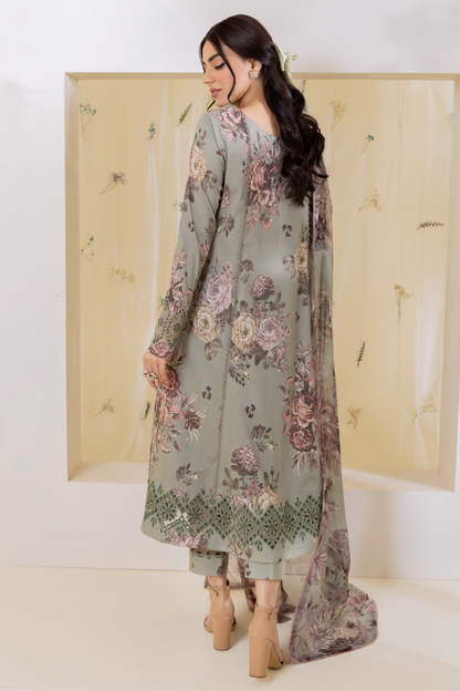 IZNIK 3D PRINT LAWN COLLECTION| UNSTITCHED PARTY WEAR | TOP PAKISTANI DRESS BY SHAEBIZ