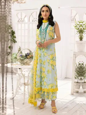3D LAWN COLLECTION 2024 | YELLOW SUN FLOWER| TOP PAKISTANI DRESS BY SHAEBIZ|