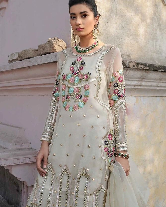 AGAH NOOR WHITE PARTY WEAR DRESS (AN-SW21)