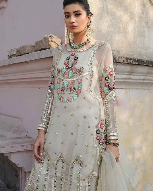 AGAH NOOR WHITE PARTY WEAR DRESS (AN-SW21)