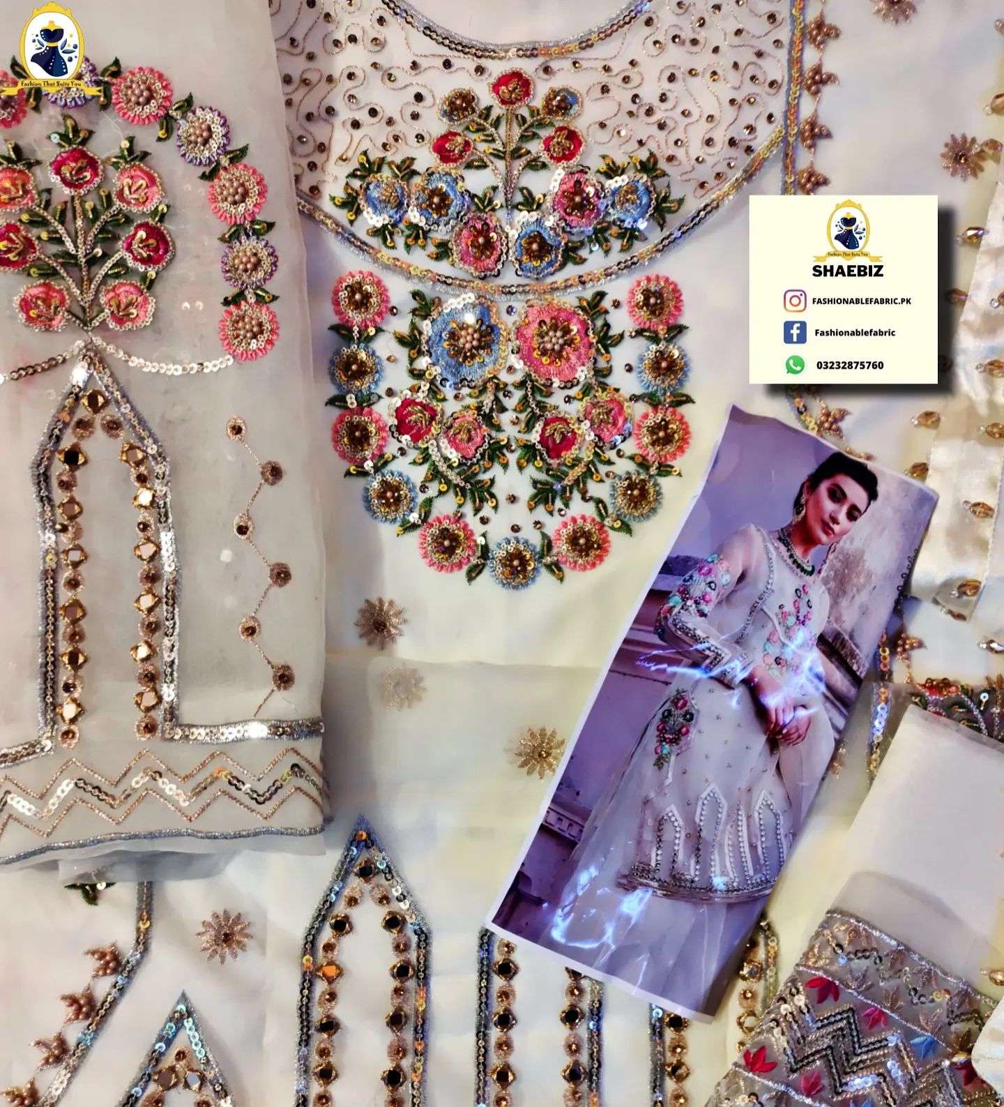 AGAH NOOR WHITE PARTY WEAR DRESS (AN-SW21)