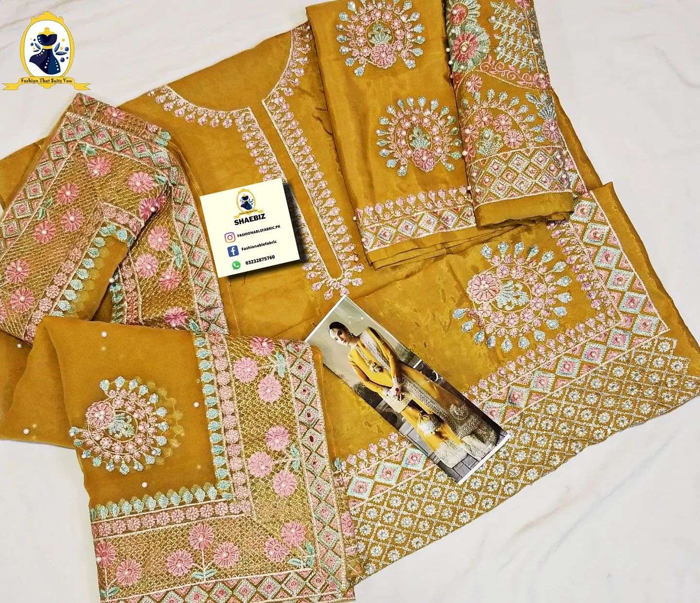 AKBER ASLAM ORGENZA DRESS (AB-SRO21)