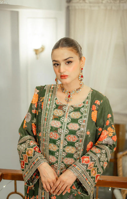 ANEELA'S TRENDING FLOWER LUXURY SILK DRESS| LATEST COLLECTION| TOO PAK –  Shaebiz Collection