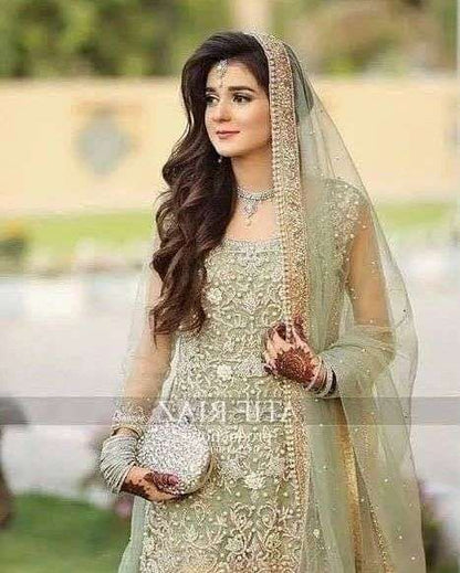 ATIF RIAZ GREEN FORMAL DRESS (AR-SG19)