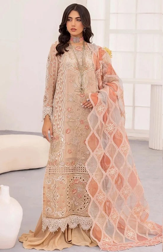 Adan’s Chantelle – Embroidered Chiffon Shalwar Kameez By Shaebiz