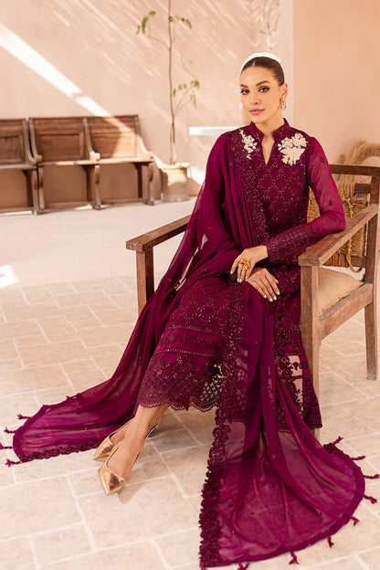 AZURE EMBROIDERED CHIFFON PARTY WEAR| UNSTITCHED MASTER REPLICA| TOP PAKISTANI DRESS BY SHAEBIZ