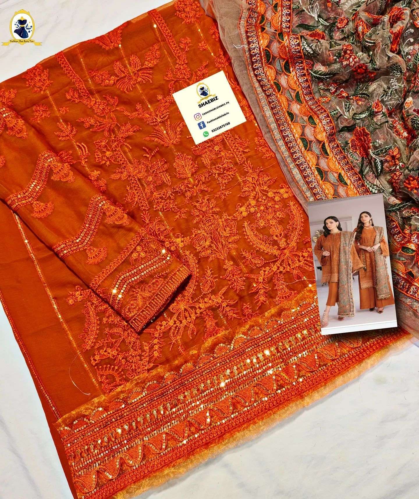 BAROQUE ORANGE FORMAL DRESS(BO-SC21)