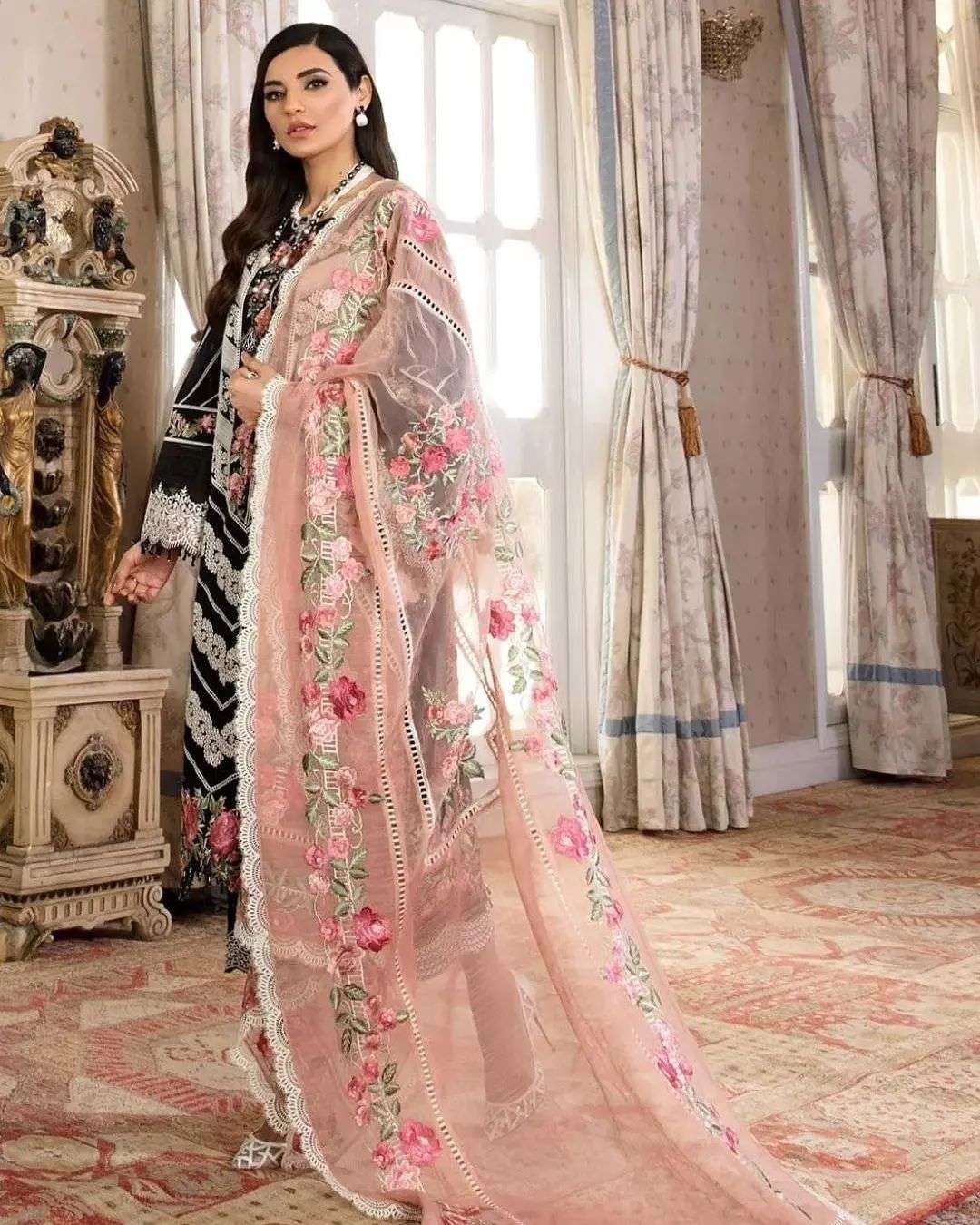 Crimson Black Lawn Formal Wear | Unstitch Collection by Shaebiz