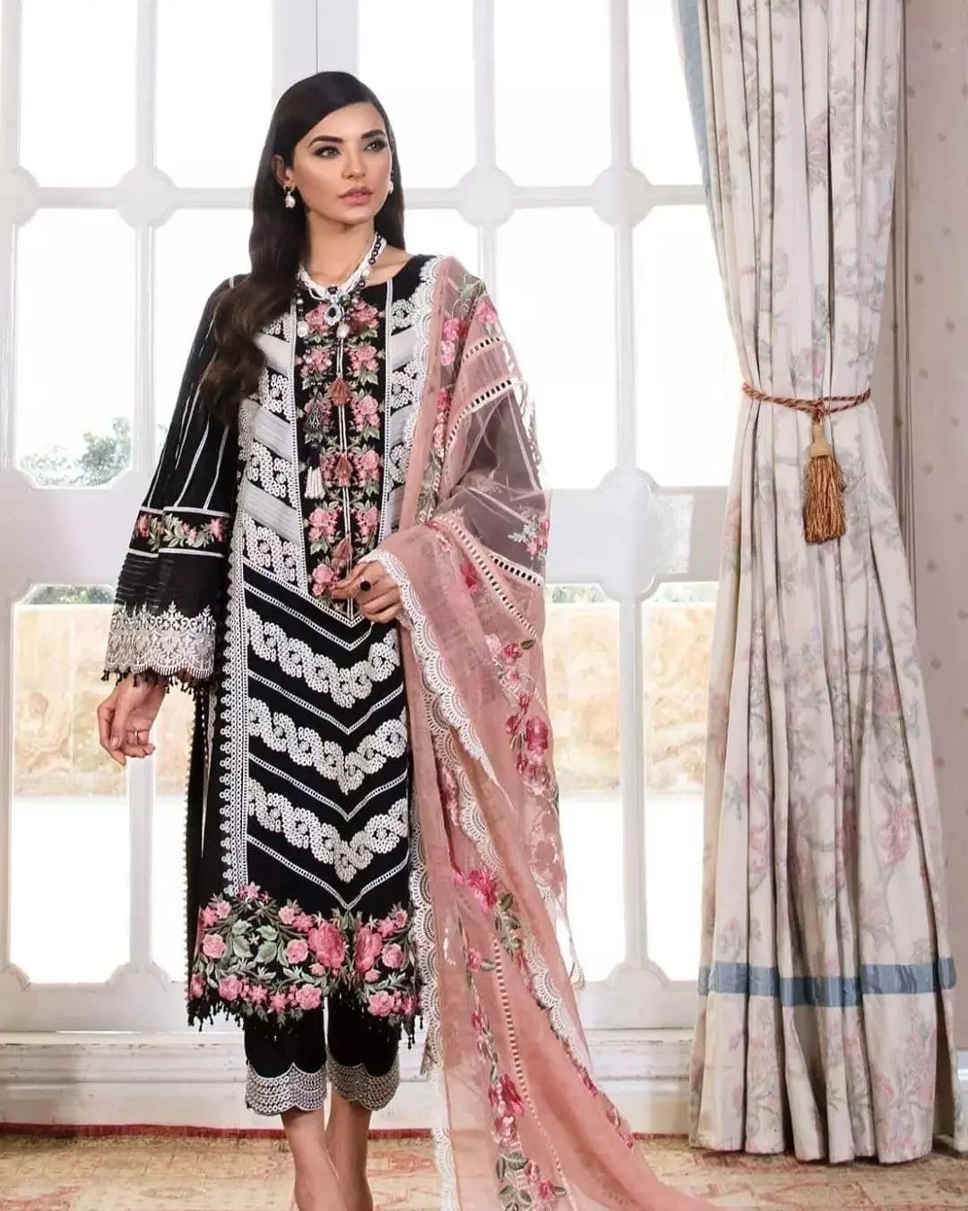 Crimson Black Lawn Formal Wear | Unstitch Collection by Shaebiz