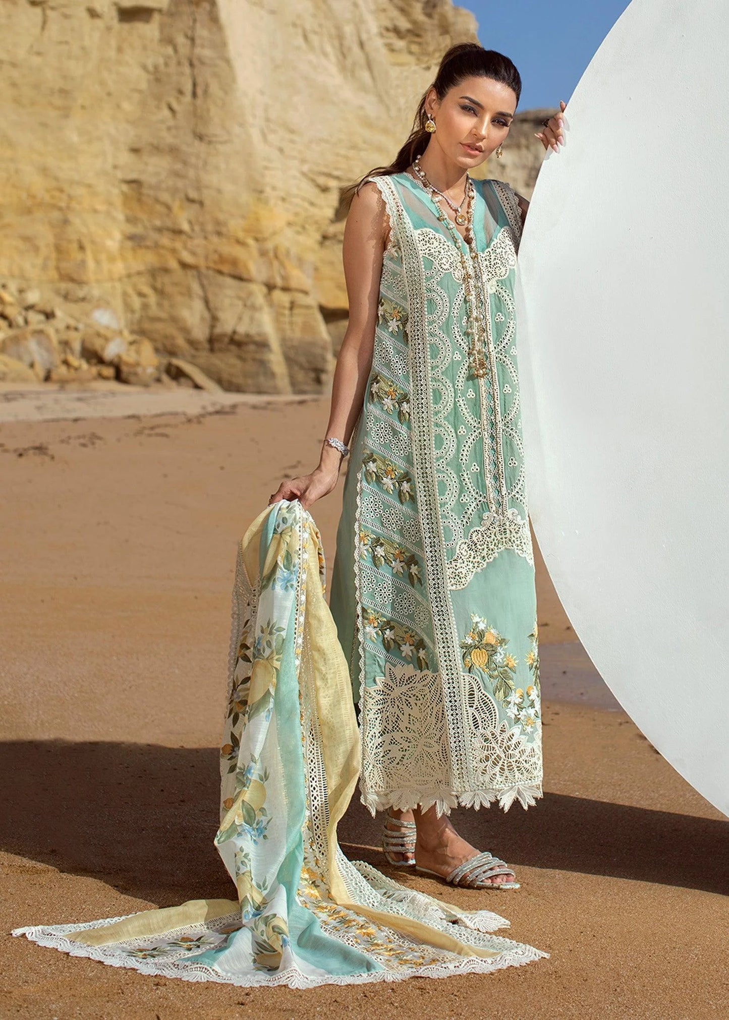 2022 Formal Wear Collection | Crimson Pistai Lawn| Chicke Kari Formal | by Shaebiz