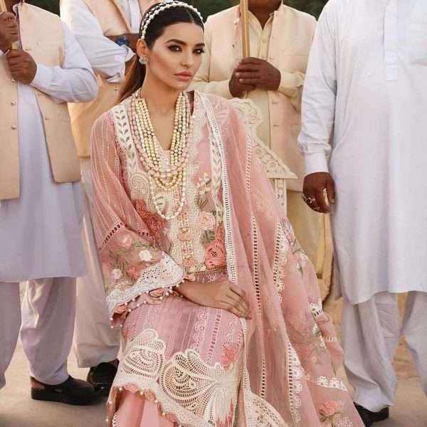 CRIMSON PEACH CHICKENKARI LAWN COLLECTION (CP-SC21)