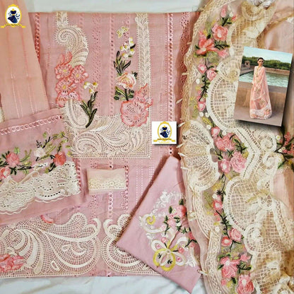 CRIMSON PEACH CHICKENKARI LAWN COLLECTION (CP-SC21)