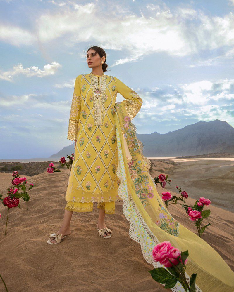 CRIMSON 2023 LAWN | FRENCH SUMMER-D1 B UNSTITCH COLLECTION | BY SHAEBIZ