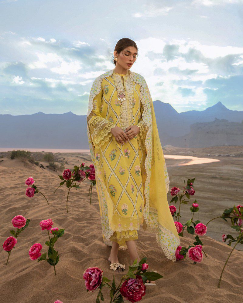 CRIMSON 2023 LAWN | FRENCH SUMMER-D1 B UNSTITCH COLLECTION | BY SHAEBIZ