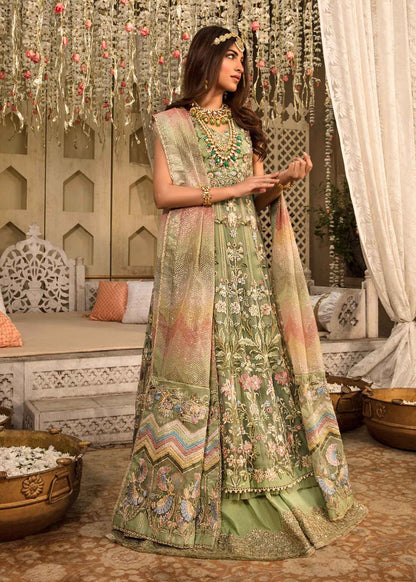 CRIMSON MINT GREEN SEMI STITCH MAXI