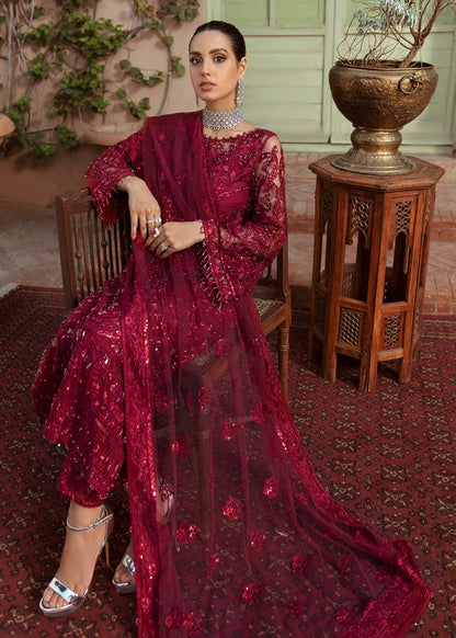 KANWAL MALIK LUXURY NET FORMAL WEAR| UNSTITCHED 3 PCS BY SHAEBIZ