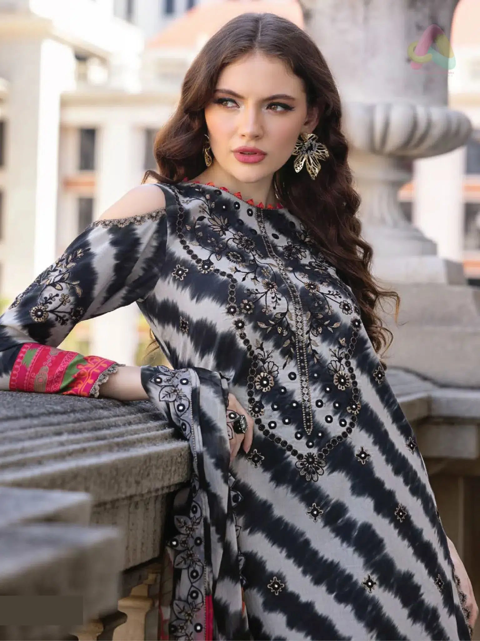 CHARIZMA BY AAGHAZ E NOU EMBROIDERED LAWN DRESS|UNSTITCHED EID COLLECTION 2025| TOP PAKISTANI DRESS BY SHAEBIZ