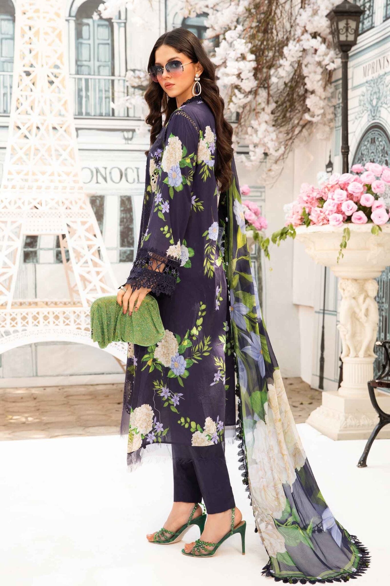 MARIA B MOONLIGHT EMBROIDERED LAWN DRESS| LATEST LAWN COLLECTION| TOP PAKISTANI DRESS BY SHAEBIZ