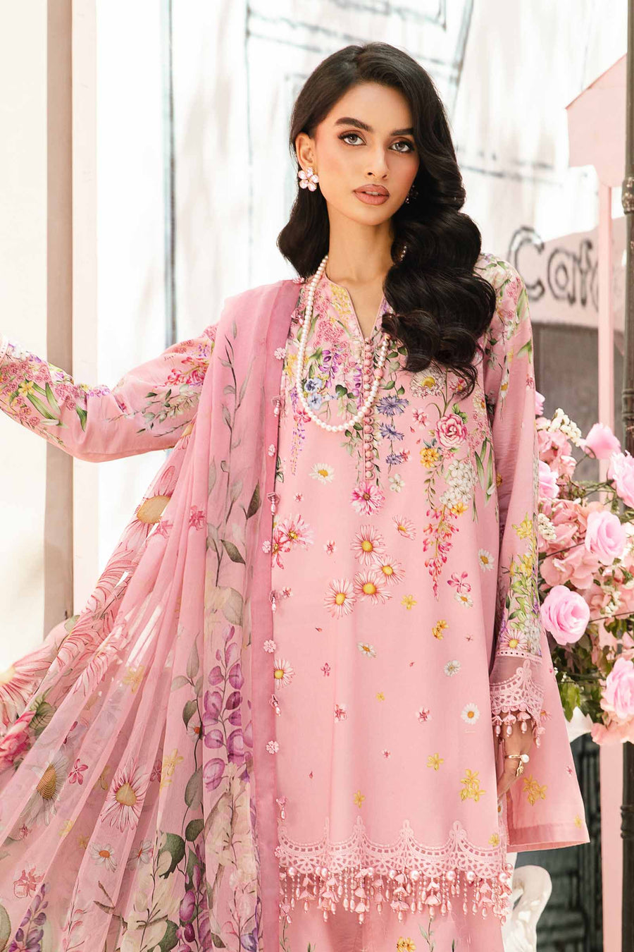 MARIA B TUTTI FRUITY SWISS LAWN DRESS| LATEST 2025 COLLECTION BY SHAEBIZ