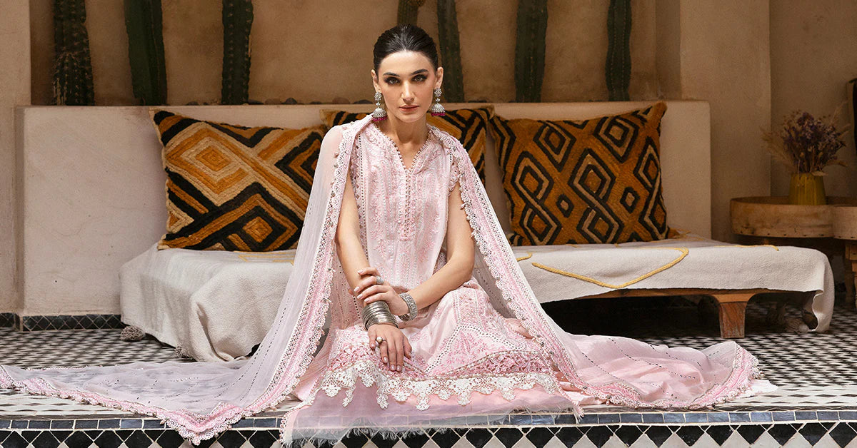 MARIA B 2026 LUXURY EMBROIDERED LAWN COLLECTION| UNSTITCHED 3 PCS BY SHAEBIZ
