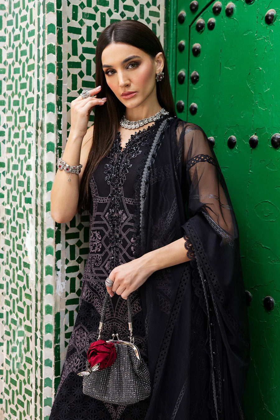 MARIA B EMBROIDERED LATEST LAWN COLLECTION | UNSTITCHED PARTY WEAR| TOP PAKISTANI DRESS BY SHAEBIZ