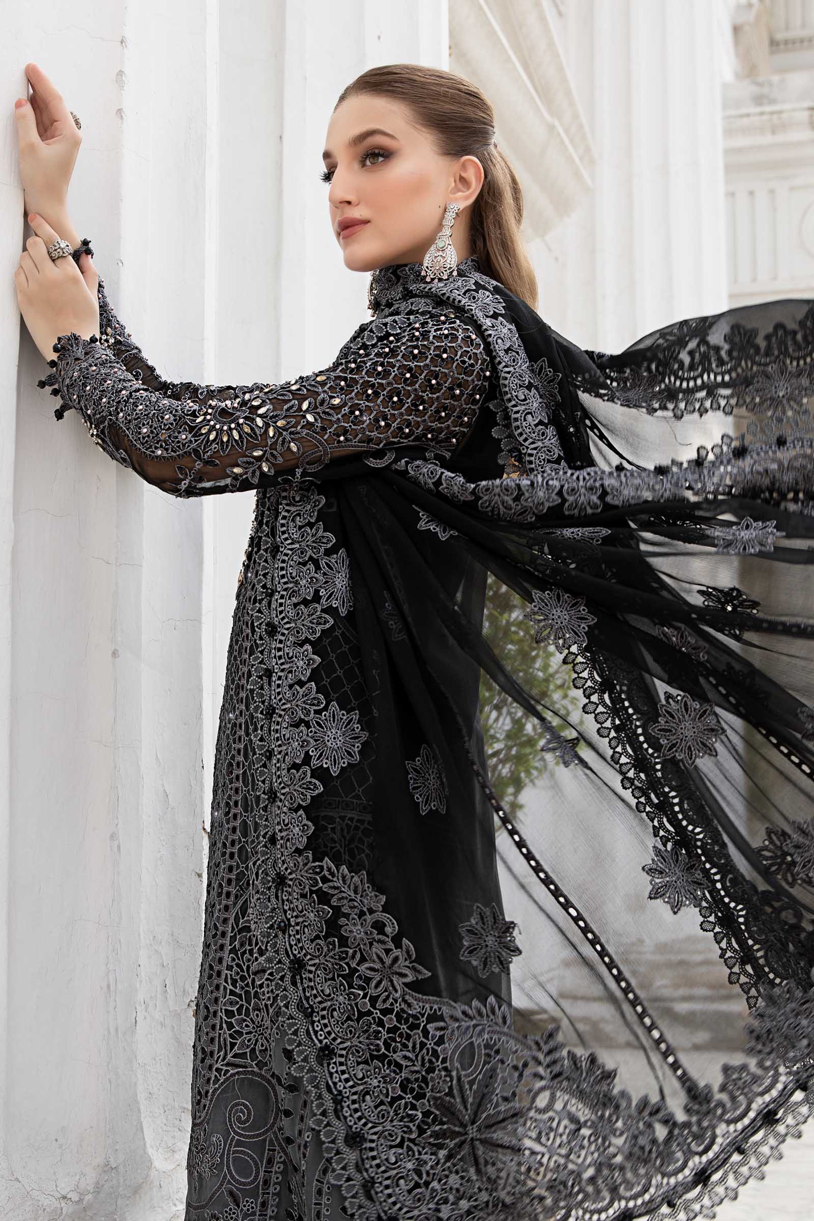MARIA B TIE N DYE BLACK N GREY LUXURY CHIFFON COLLECTION| LATEST CHIFFON COLLECTION 2025| TOP PAKISTANI DRESS BY SHAEBIZ