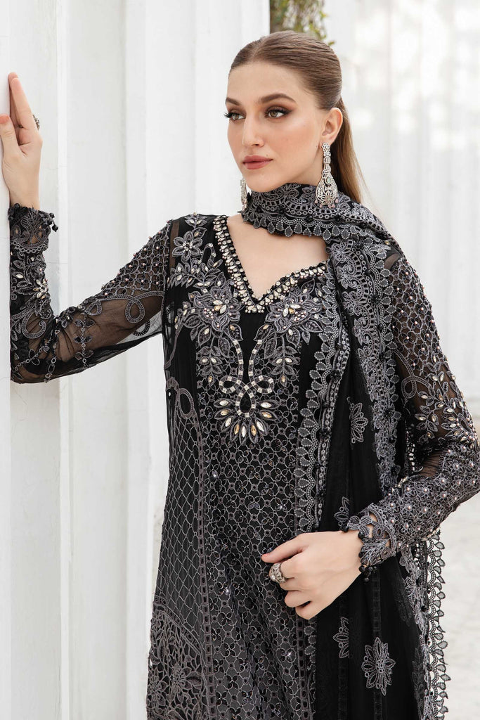 MARIA B TIE N DYE BLACK N GREY LUXURY CHIFFON COLLECTION| LATEST CHIFFON COLLECTION 2025| TOP PAKISTANI DRESS BY SHAEBIZ