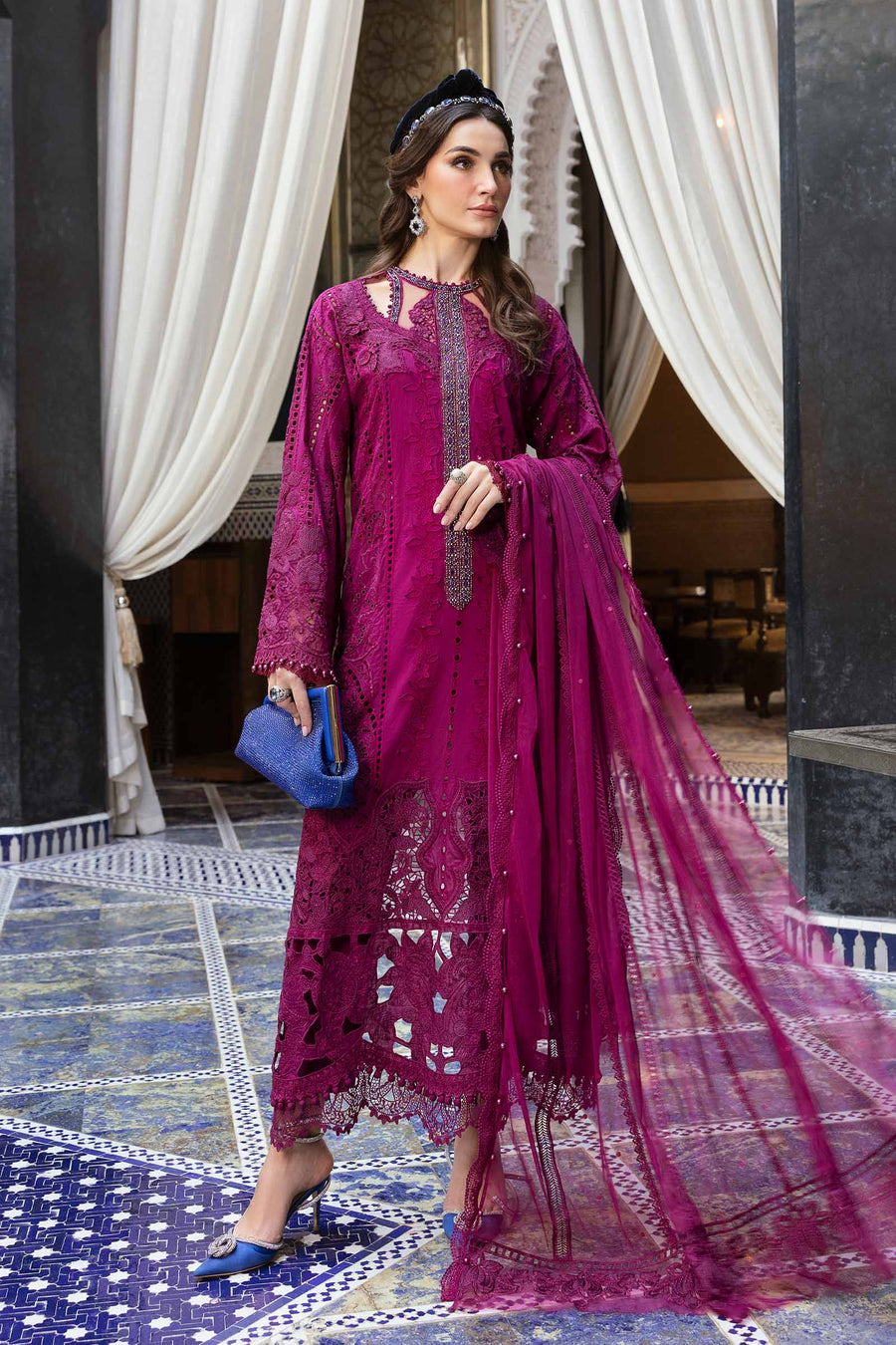 MARIA B  EMBROIDERED LAWN DRESS| 2025 LATEST COLLECTION | TOP PAKISTANI DRESS BY SHAEBIZ