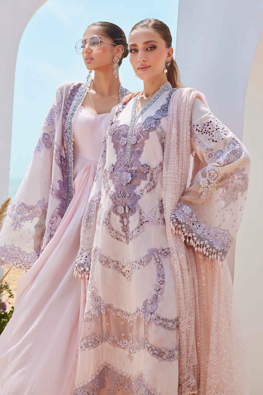 MARIA B LUXURY 2026 EMBROIDERED LAWN | UNSTITCHED SUMMER COLLECTION| TOP PAKISTANI DRESS BY SHAEBIZ