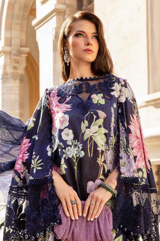 MARIA B  NAVY BLUE FALL EDIT EID COLLECTION| 2025 LATEST COLLECTION| TOP PAKISTANI DRESS BY SHAEBIZ
