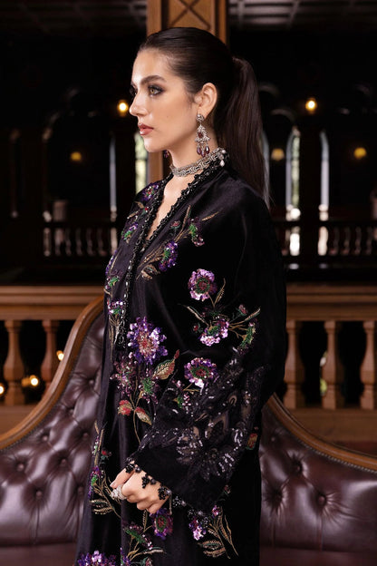 MARIA B LUXURY PANACHE MICRO 9000 VELVET|UNSTITCHED WINTER COLLECTION|TOP PAKISTANI DRESS BY SHAEBIZ