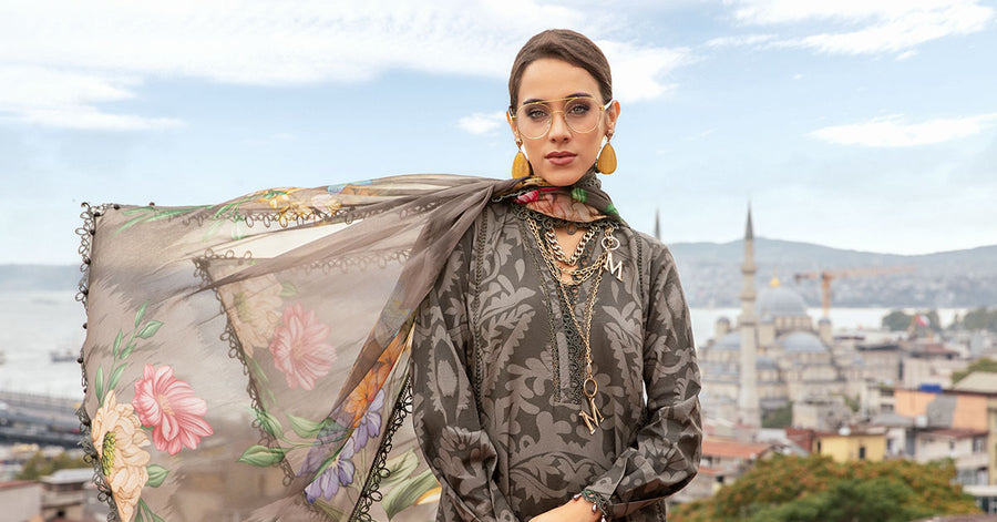 MARIA B CAMBRIC LAWN COLLECTION| UNSTITCHED 3 PCS  BY SHAEBIZ