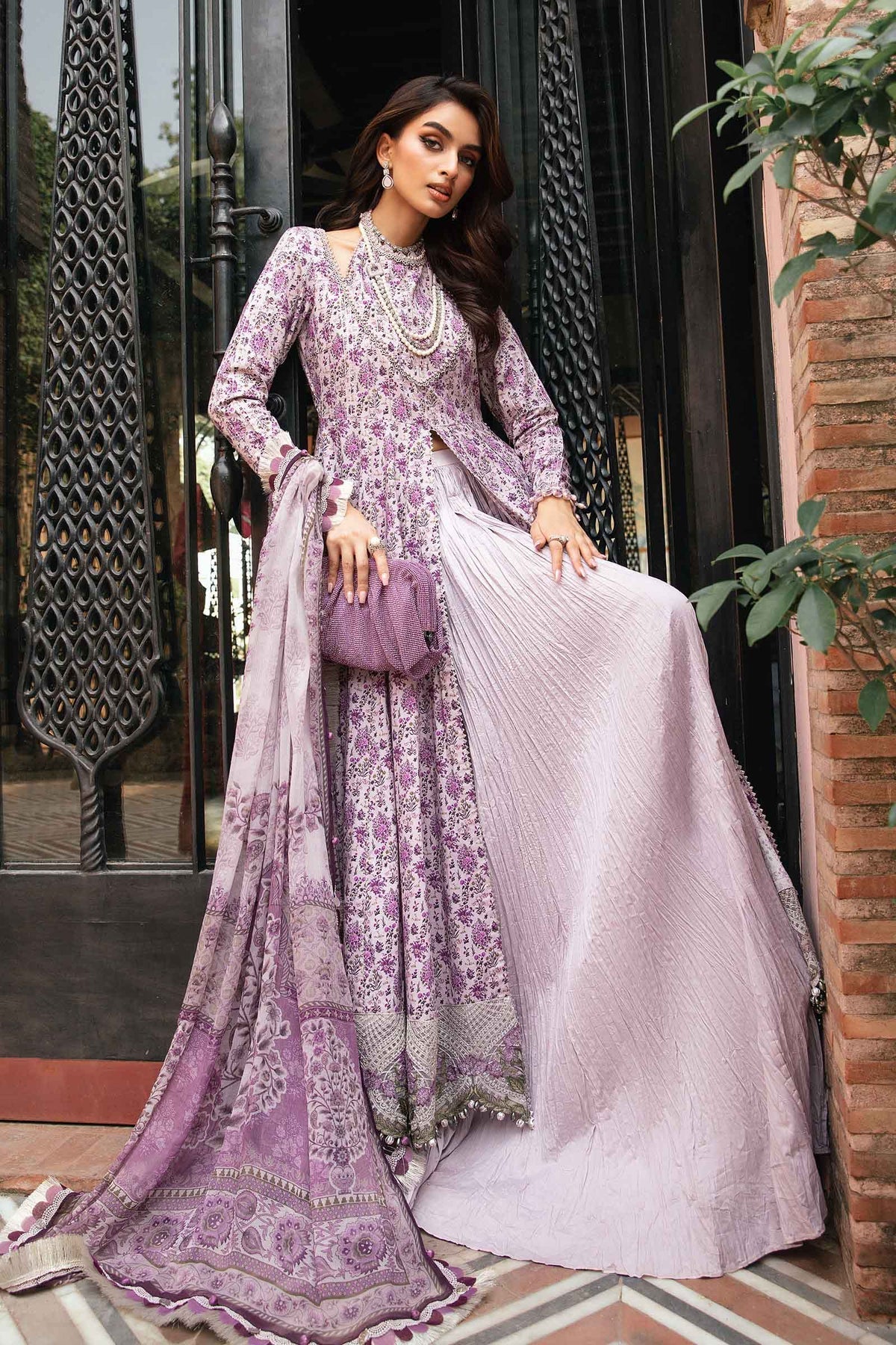 MARIA B PURPLE MPRINT LAWN COLLECTION| TOP PAKISTANI DRESS BY SHAEBIZ