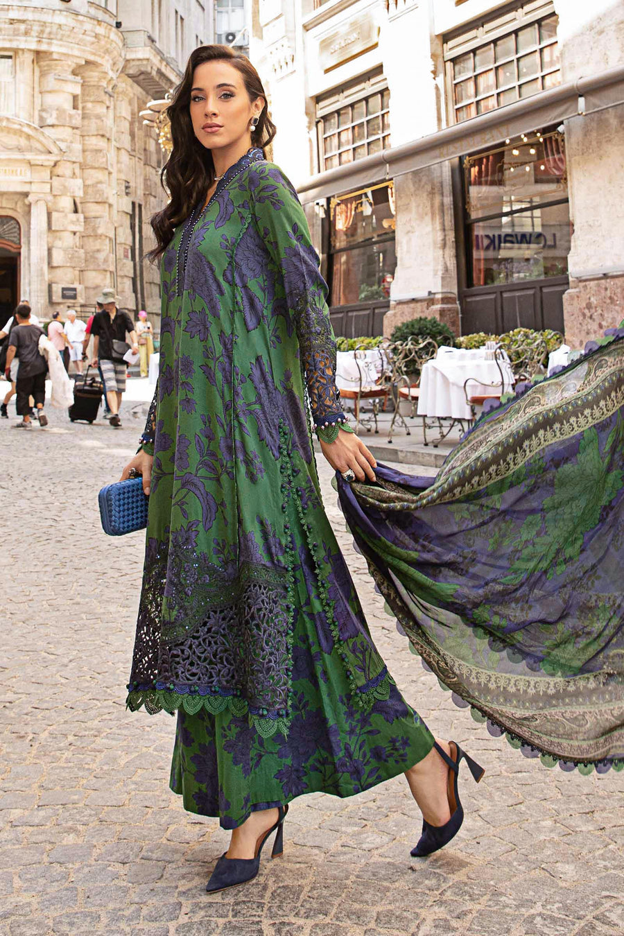 MARIA B MPRINT FALL EDIT| SUMMER LAWN COLLECTION| TOP PAKISTANI DRESS BY SHAEBIZ